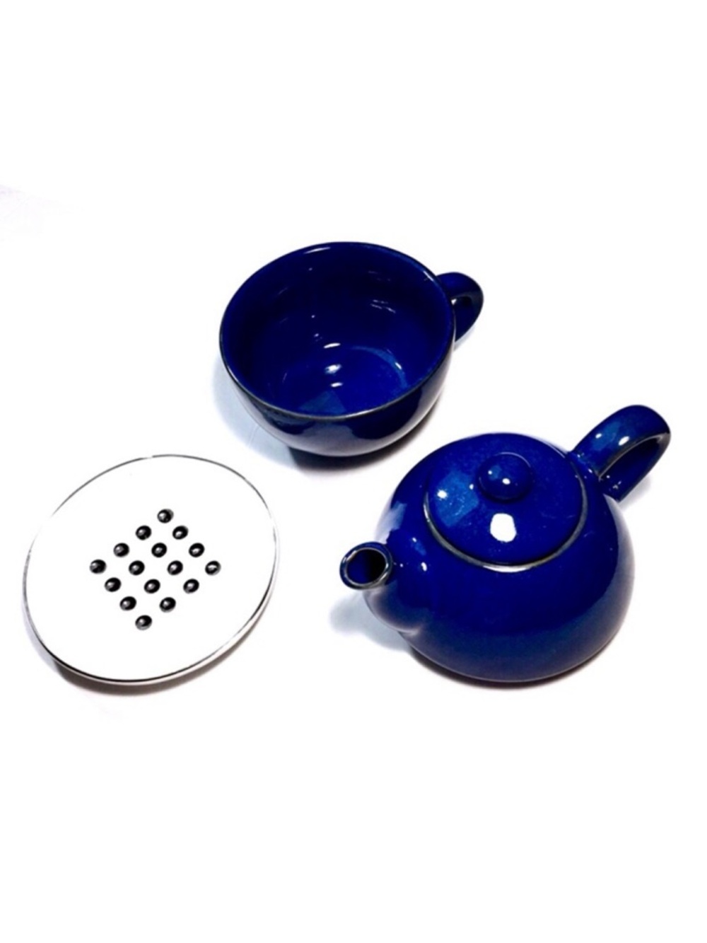 🆕 Pier 1 Stackable Teapot and Cup Set For One